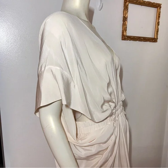 Miguelina Alexis Caftan Dress Size Large New Silk Crepe